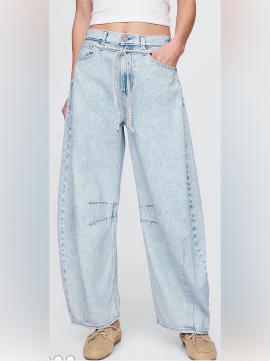 GAP Denim - Gap Horseshoe High Rise Jeans Ultrasoft Denim Light Acid Wash Size 4R / 27 EUC